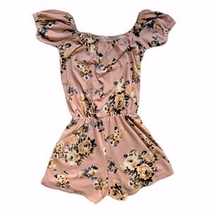 Pink Floral Romper Size XS
